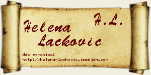 Helena Lacković vizit kartica